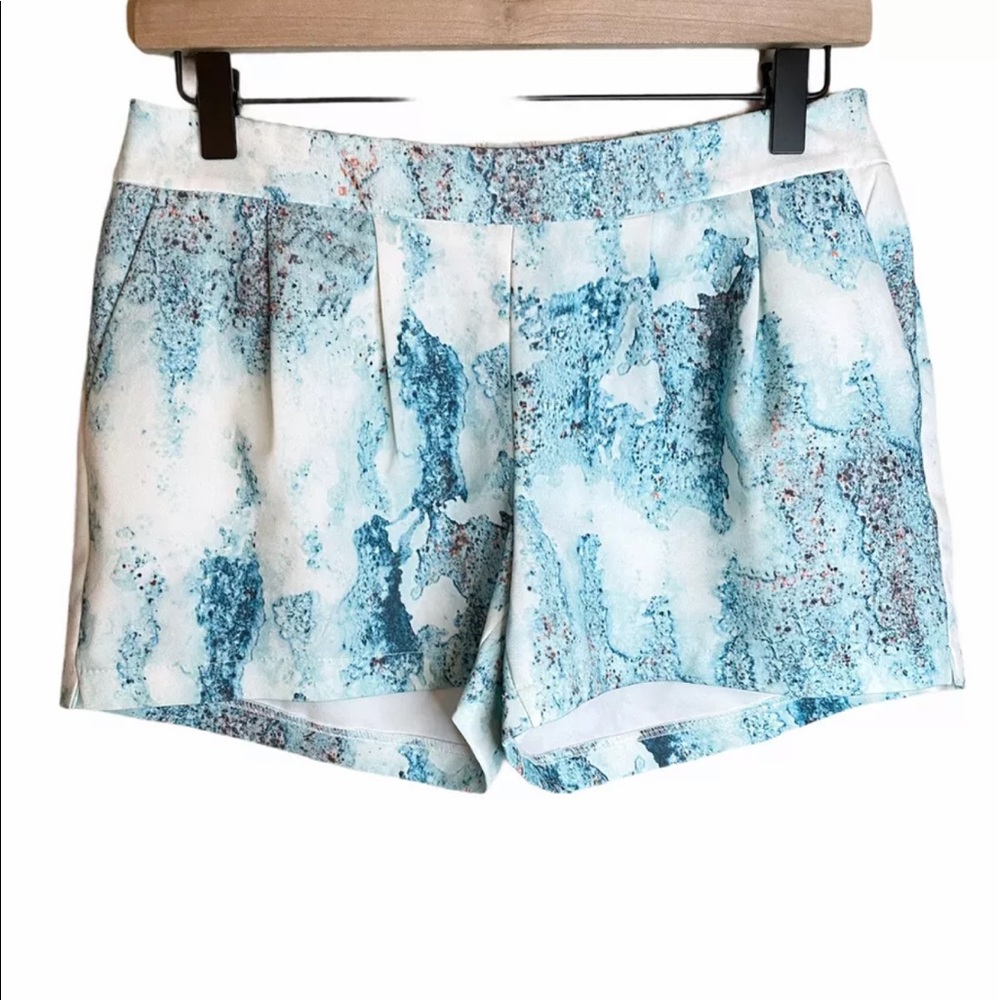Mossimo WaterColor Blue Pleated Shorts